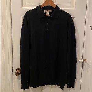 Pronto Uomo Black long sleeve polo